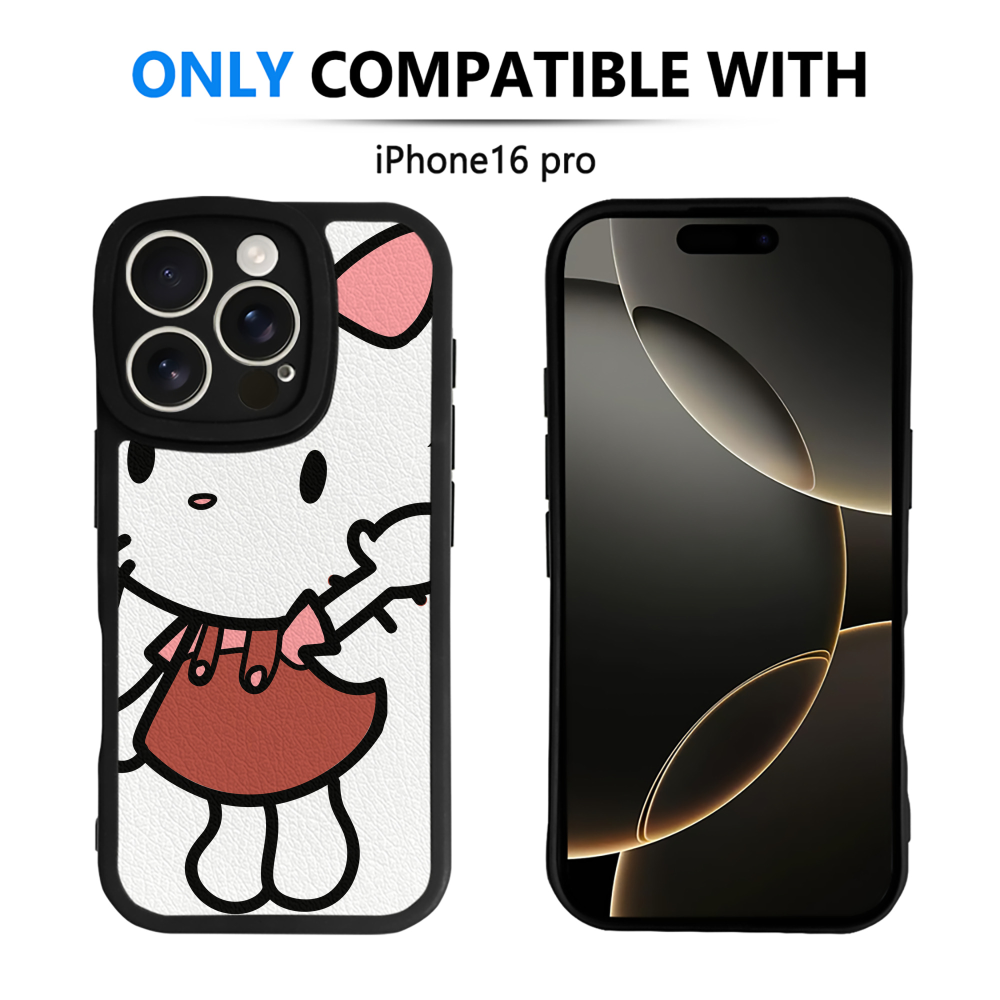 （画像用） Hello Kitty ハローキティ 【iPhone 16シリーズ対応】シリコンスマホケース（レザー調） 材質：シリコン